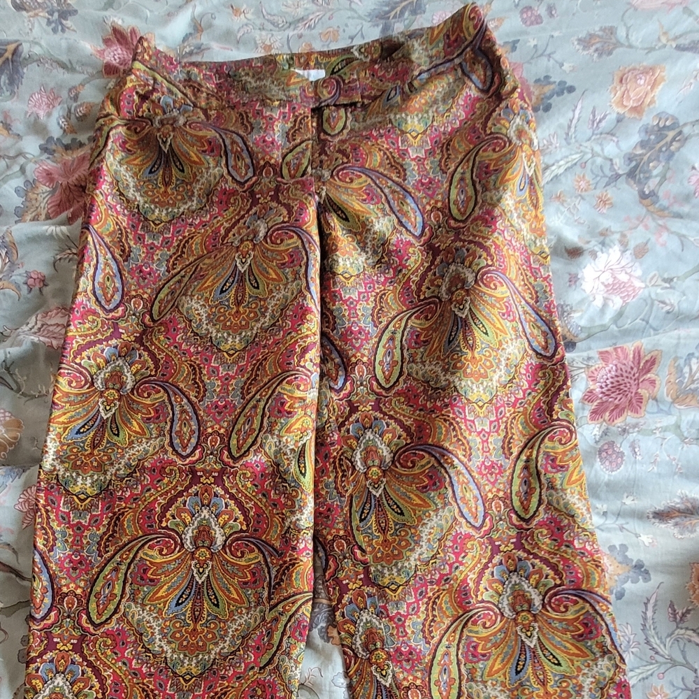 Colorful Paisley Patterned Pants